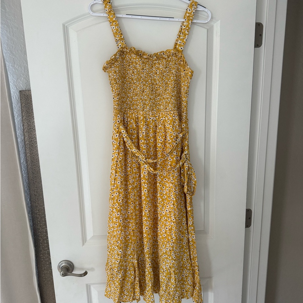 CJLA Yellow Floral Midi Dress